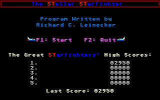 Stellar Starfighter atari screenshot